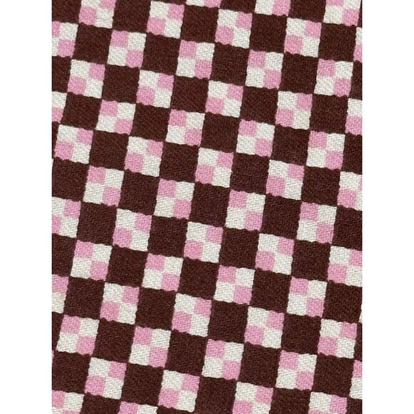 NWT LEVI'S Mini Dress L Brown/Pink Multicolor Check Adj. Spag. Straps w/pockets - Picture 3 of 13